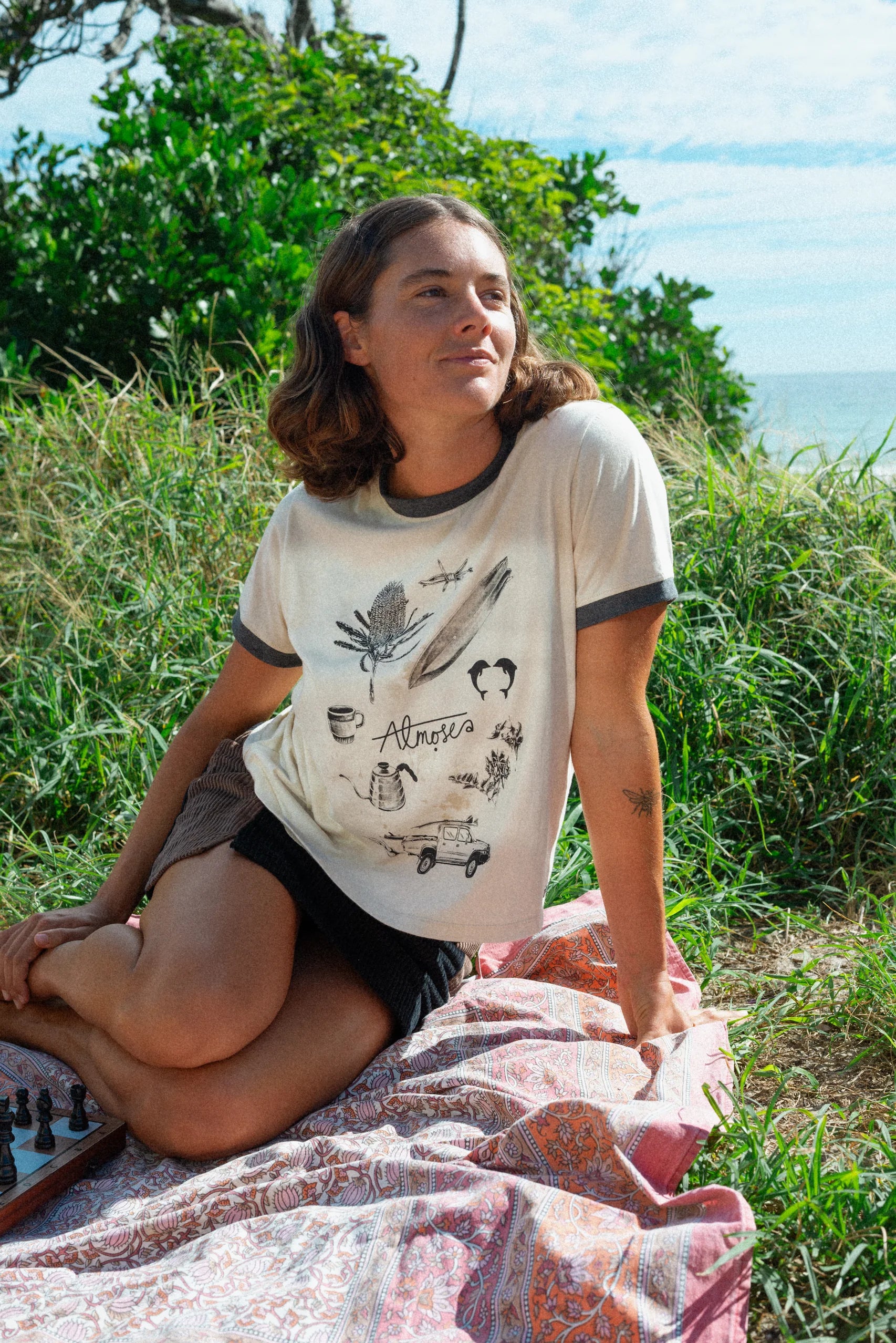Atmosea Yaz Artifacts Ringer Tee | Spring Tides – SPRING TIDES