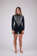 A woman wearing the Atomsea Mars Springsuit against a white background.