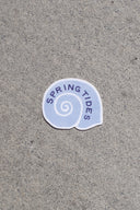 A photo of the spring tides shell sticker