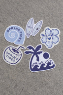 A photo of the stickers that come in the Spring Tides sticker pack