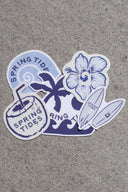 A photo of the stickers that come in the Spring Tides sticker pack