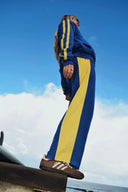 Lifestyle photo of the Atmosea Après Surf Panel Pant.