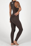 Three-quarter view of the Inner Relm Drop Knee Long Jane 2mm showing the sleeveless silhouette.
