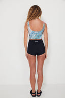 Back view of the Salt Gypsy Punchy Surf Bikini Top in Oceania showing the shoulder straps and secure fit.