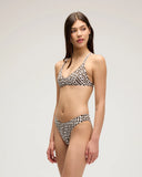 Full front view of the Seea Bobby Bikini Top in Curly Currents.