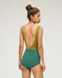 Back view of the Seea Lido One Piece in Tropical Green.