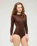 Front view of the Seea Noa Surf Suit in Cappuccino.