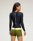 Back view of the Seea Swami's Playsuit in Olive.