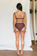 Back view of model wearing Island Bikini Bottom in Cold Brew