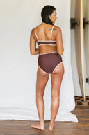 Back of River Bikini Top in Cold Brew