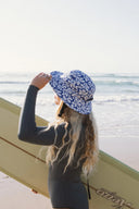 Side view of the Sunward Bound Vintage Juju Surf Hat UPF50+ showing the wide brim and adjustable chin strap.